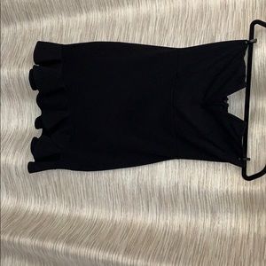 Black strapless dress